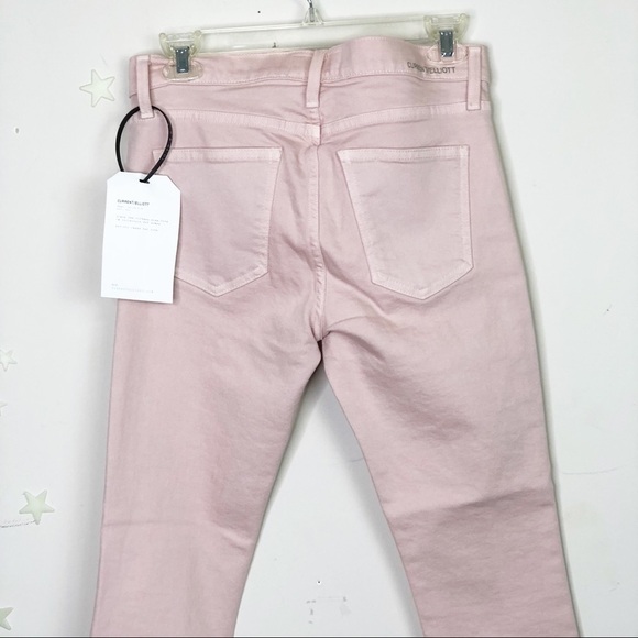 CURRENT Elliot, The Stiletto, primrose pink released hem jeans - Picture 7 of 11